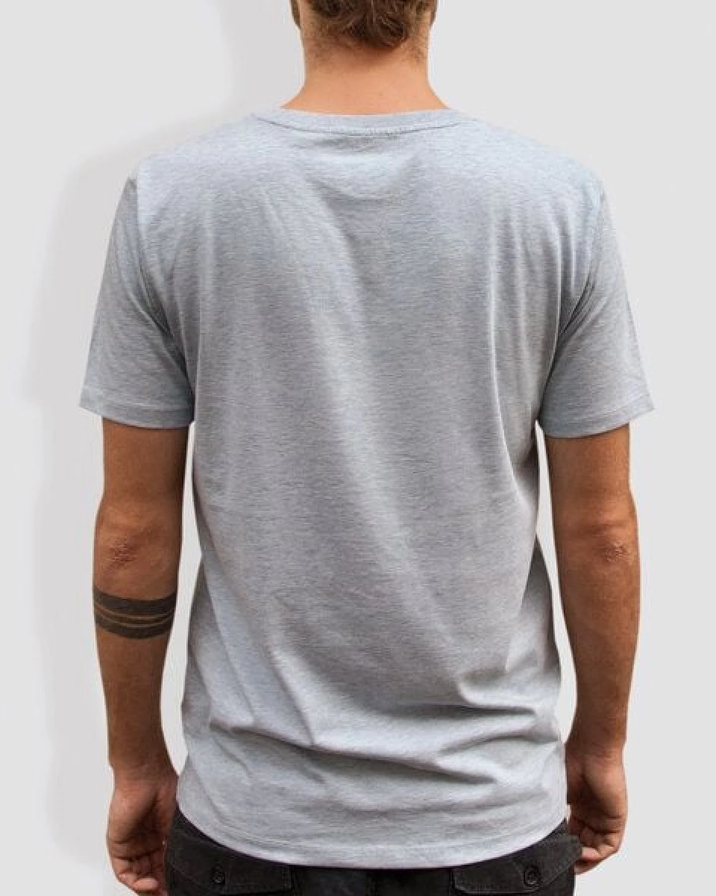 little kiwi Herren T-Shirt, "Ride", Heather Ice Blue – Ansicht 2