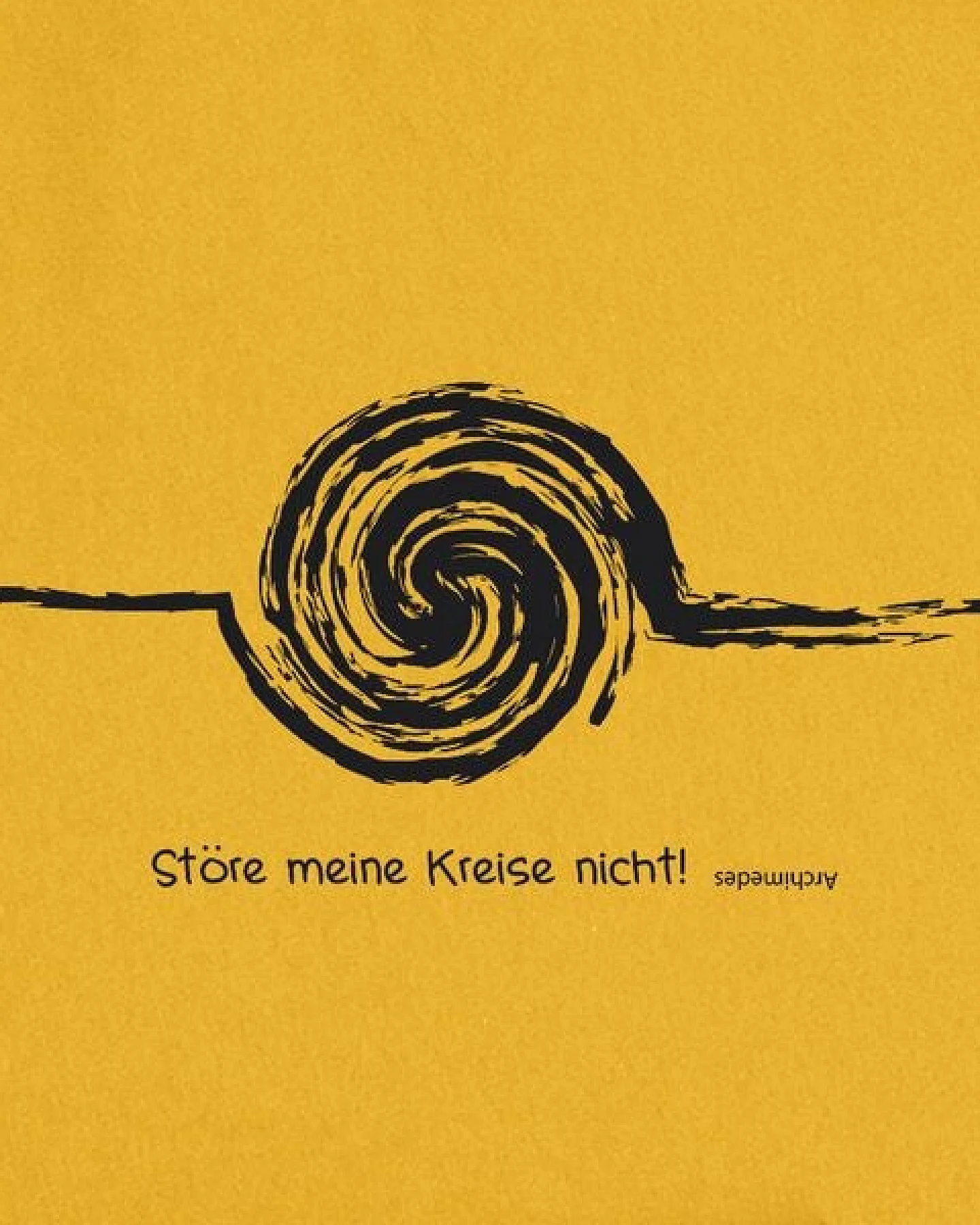 little kiwi Herren T-Shirt, "Störe meine Kreise nicht", Gelb / Grau – Ansicht 2