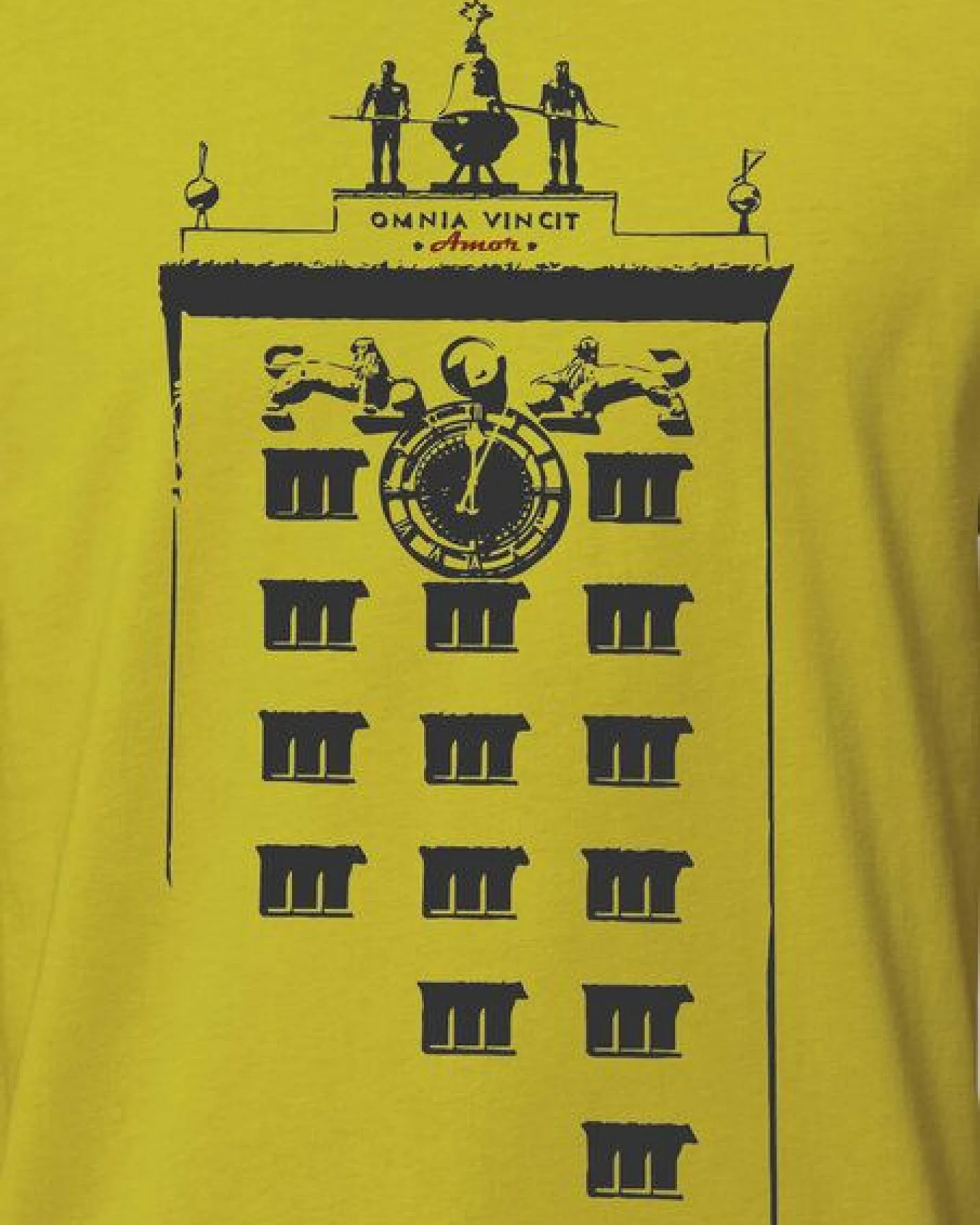 little kiwi Herren T-Shirt, "Turmuhr", Hay Yellow, Roasted Orange, Stone – Ansicht 2