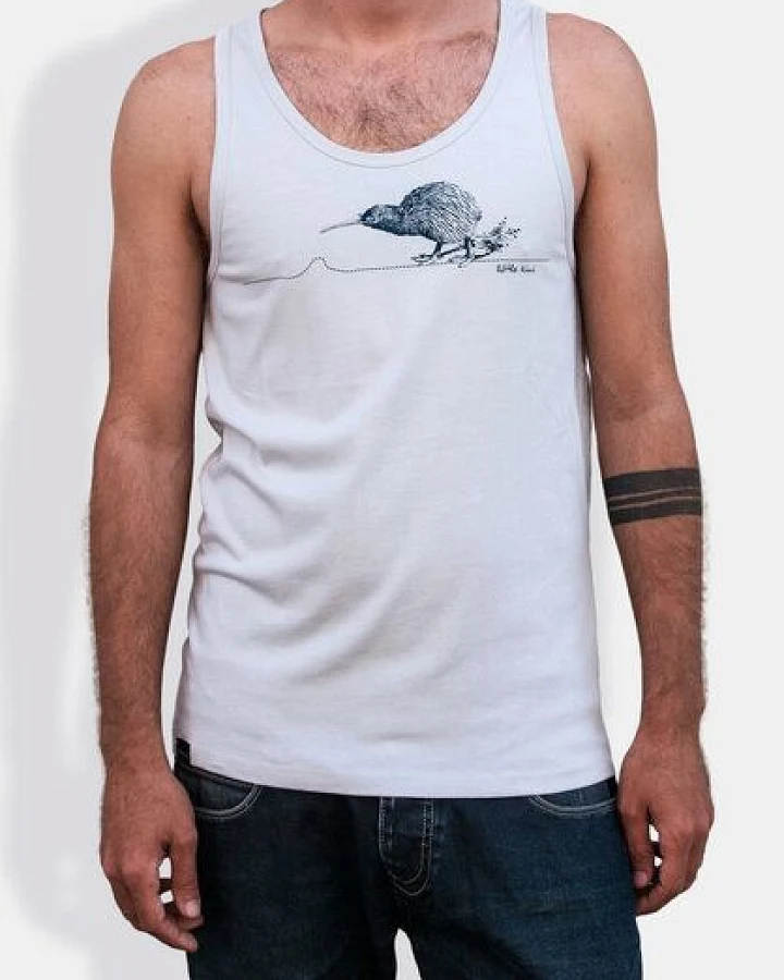 little kiwi Herren Tanktop Kiwi, Grey Violet