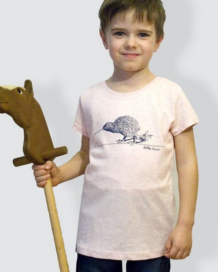 little kiwi Kinder T-Shirt, "Kiwi", Cream Rosé