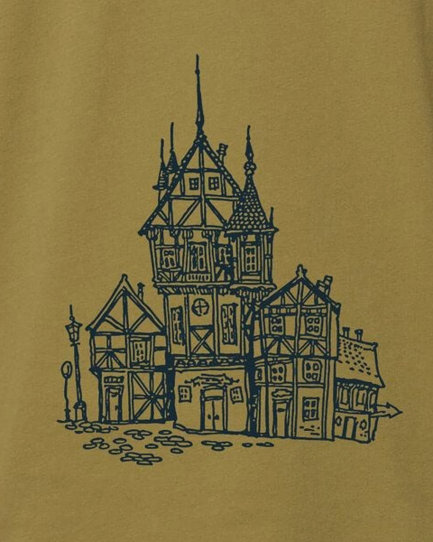 little kiwi Unisex T-Shirt, "Alte Stadt", Olive Oil – Ansicht 2