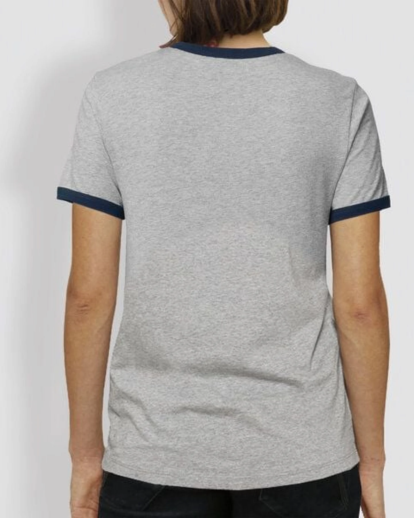 little kiwi Unisex T-Shirt, "Kleiner Kiwi", Heather Ash/Navy – Ansicht 3