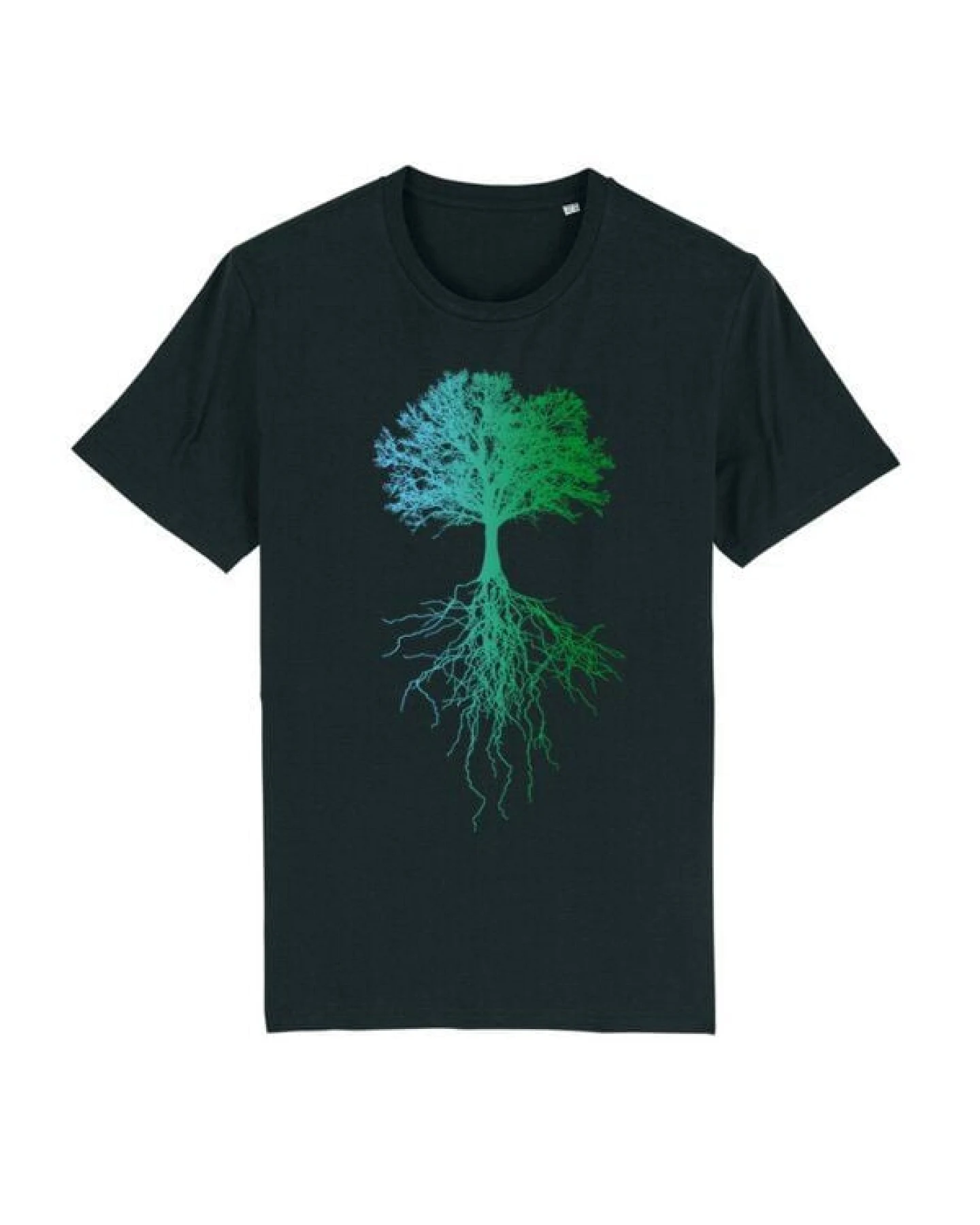 roots of compassion Baum T-Shirt bio & fair & vegan - gerader Schnitt - Wurzeln, Natur – Ansicht 2