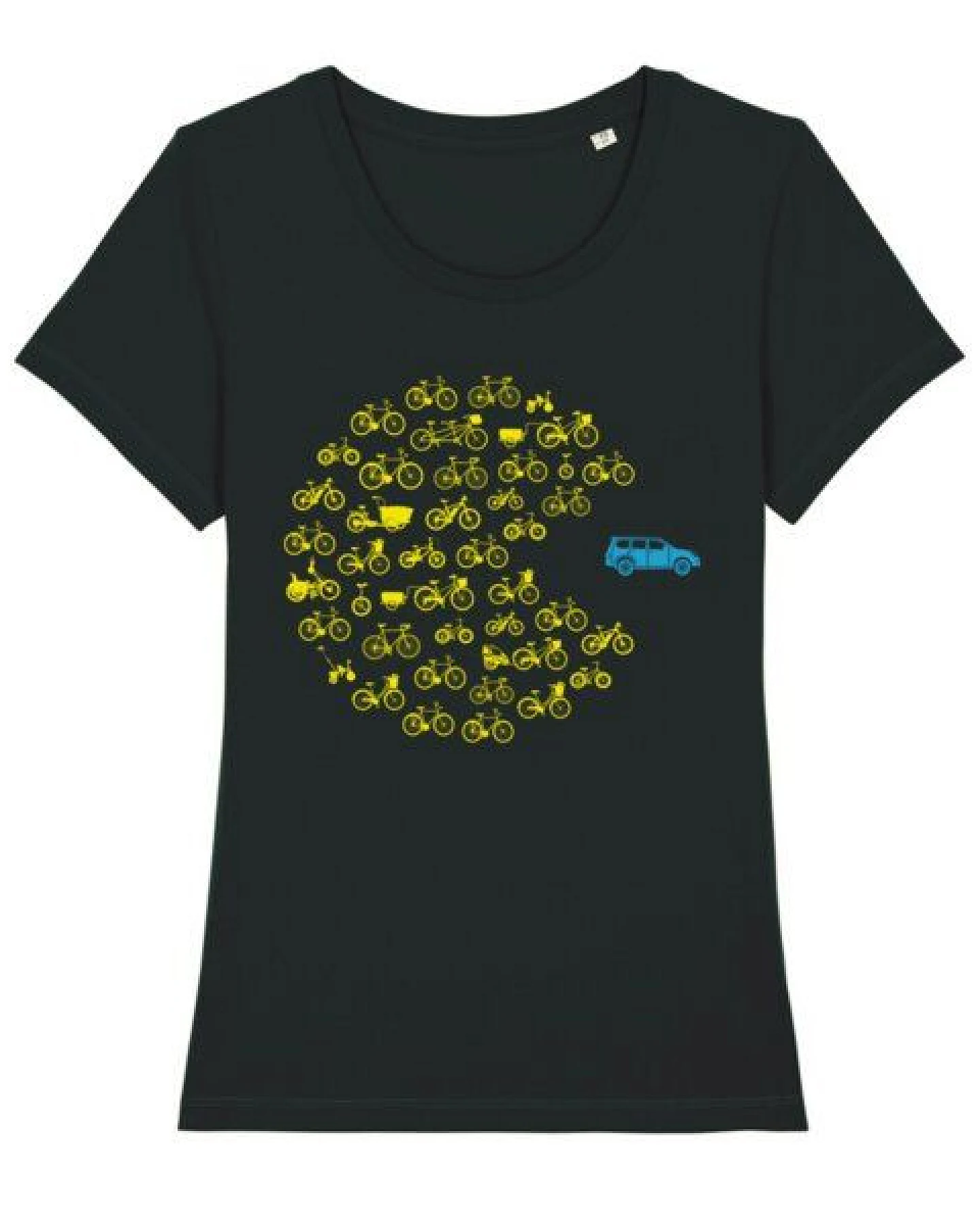 roots of compassion Fahrräder T-Shirt bio & fair & vegan - taillierter Schnitt - Fahrrad, critical mass – Ansicht 2