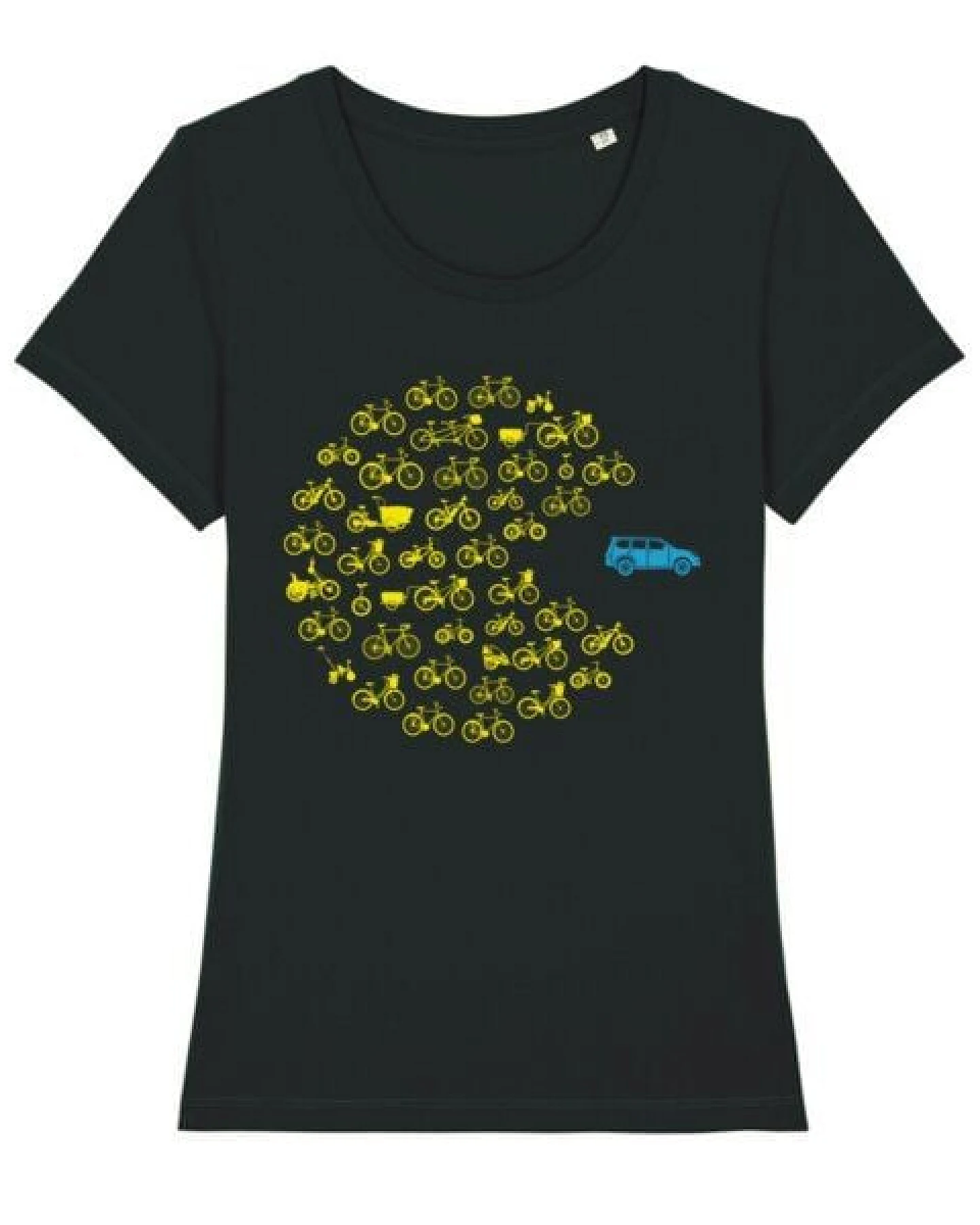 roots of compassion Fahrräder T-Shirt bio & fair & vegan - taillierter Schnitt - Fahrrad, critical mass – Ansicht 2