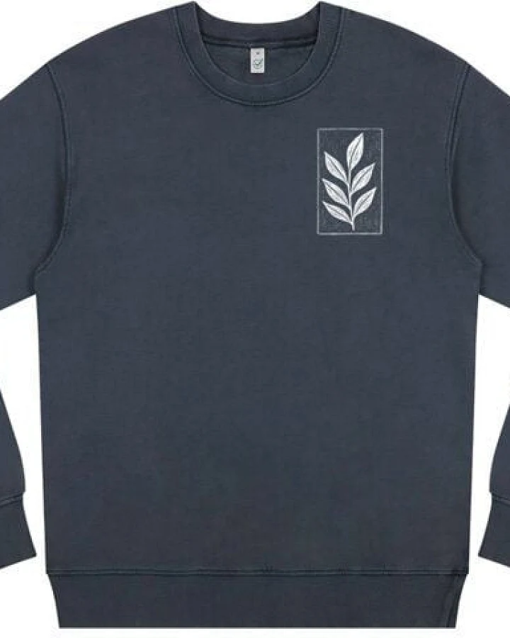 ilovemixtapes Der Zweig – Handbedrucktes Unisex Sweatshirt aus Bio-Baumwolle