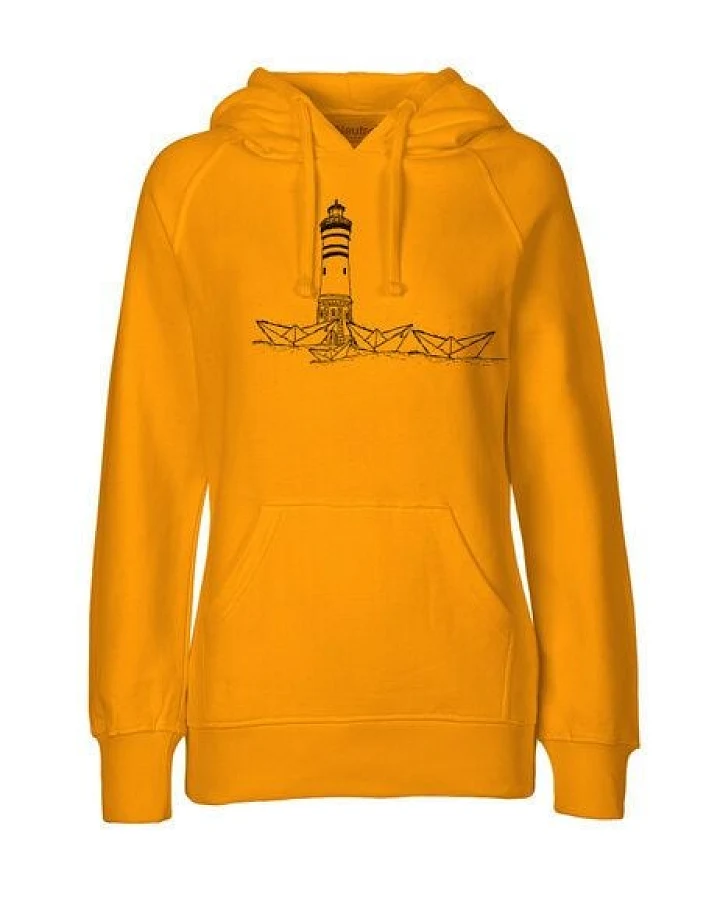 ilovemixtapes Fair gehandelter Bio Frauen Hoodie "Papierhafen" vegan, organic & fair