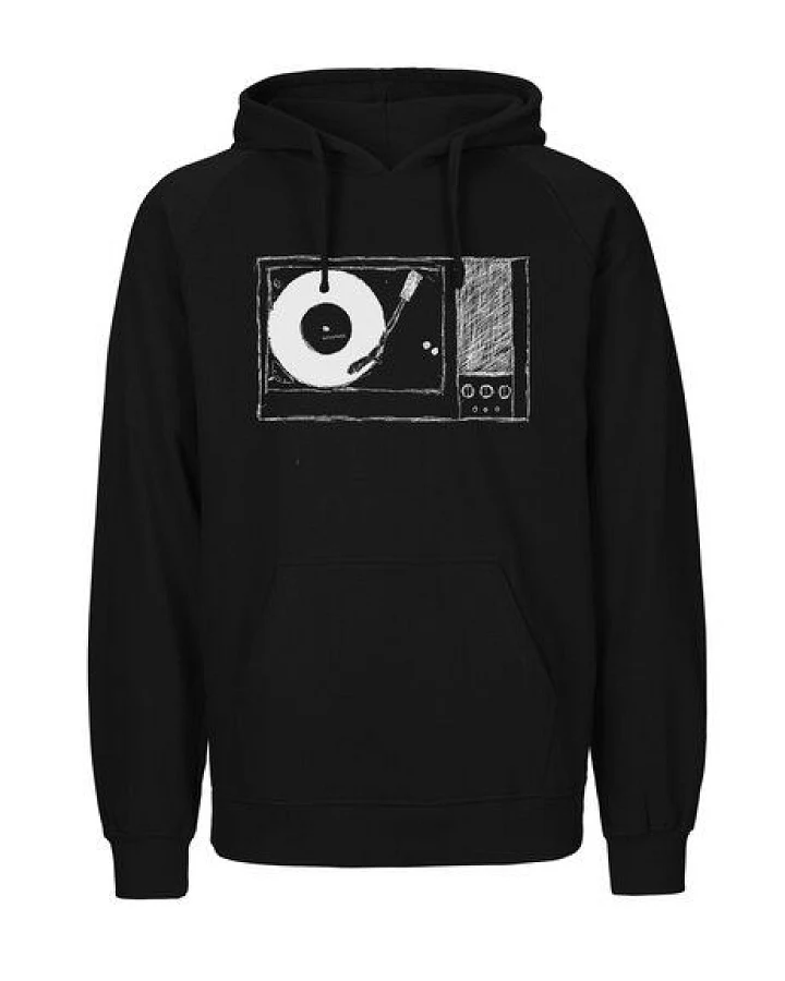 ilovemixtapes Fair gehandelter Männer Bio Hoodie "Plattenspieler"