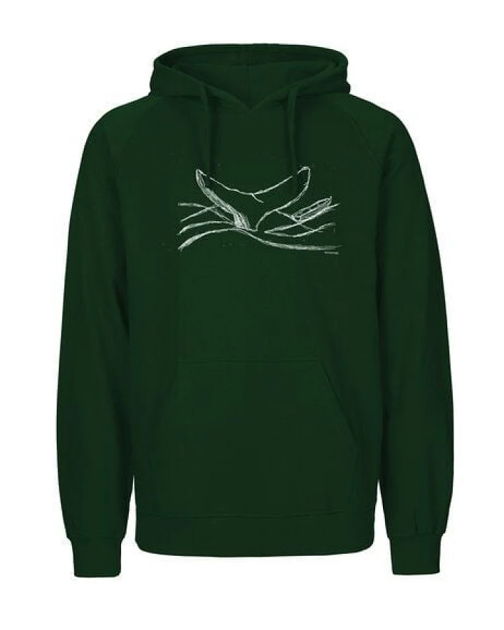 ilovemixtapes Fair gehandelter Männer Bio Hoodie "whale, by the sea" dark green