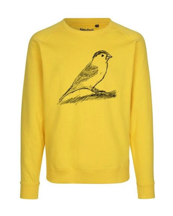 ilovemixtapes Fair gehandelter Unisex Bio Sweater "Spatz" yellow