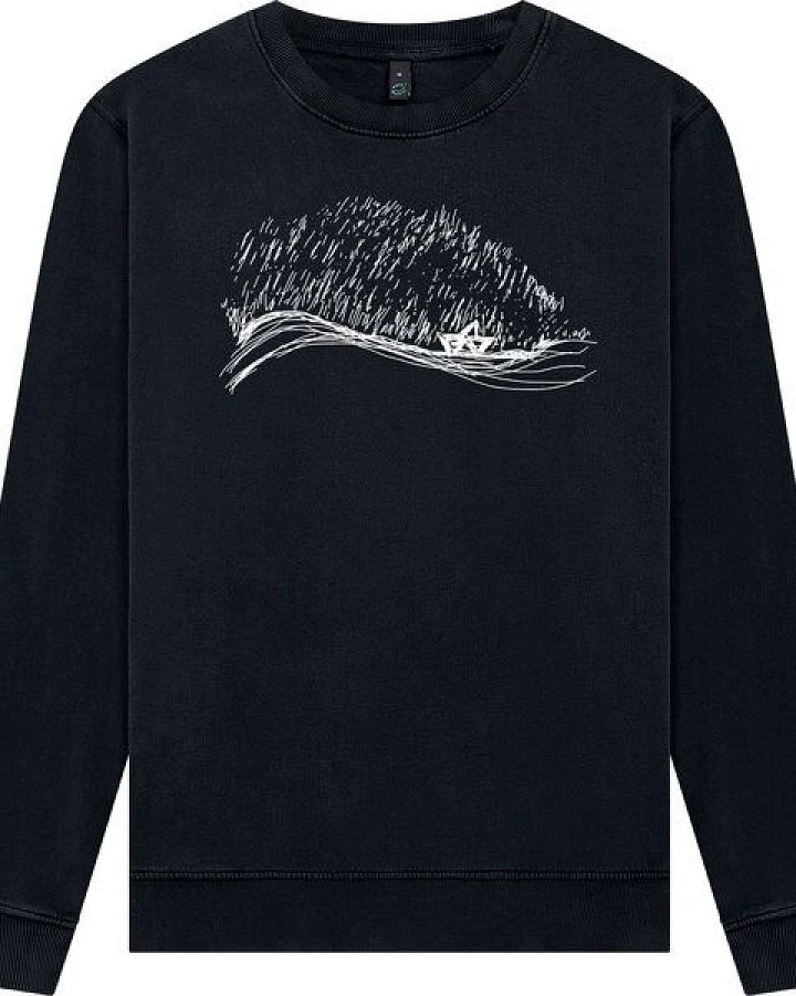ilovemixtapes Stormy Weather – Handbedrucktes Unisex Sweatshirt aus Bio-Baumwolle