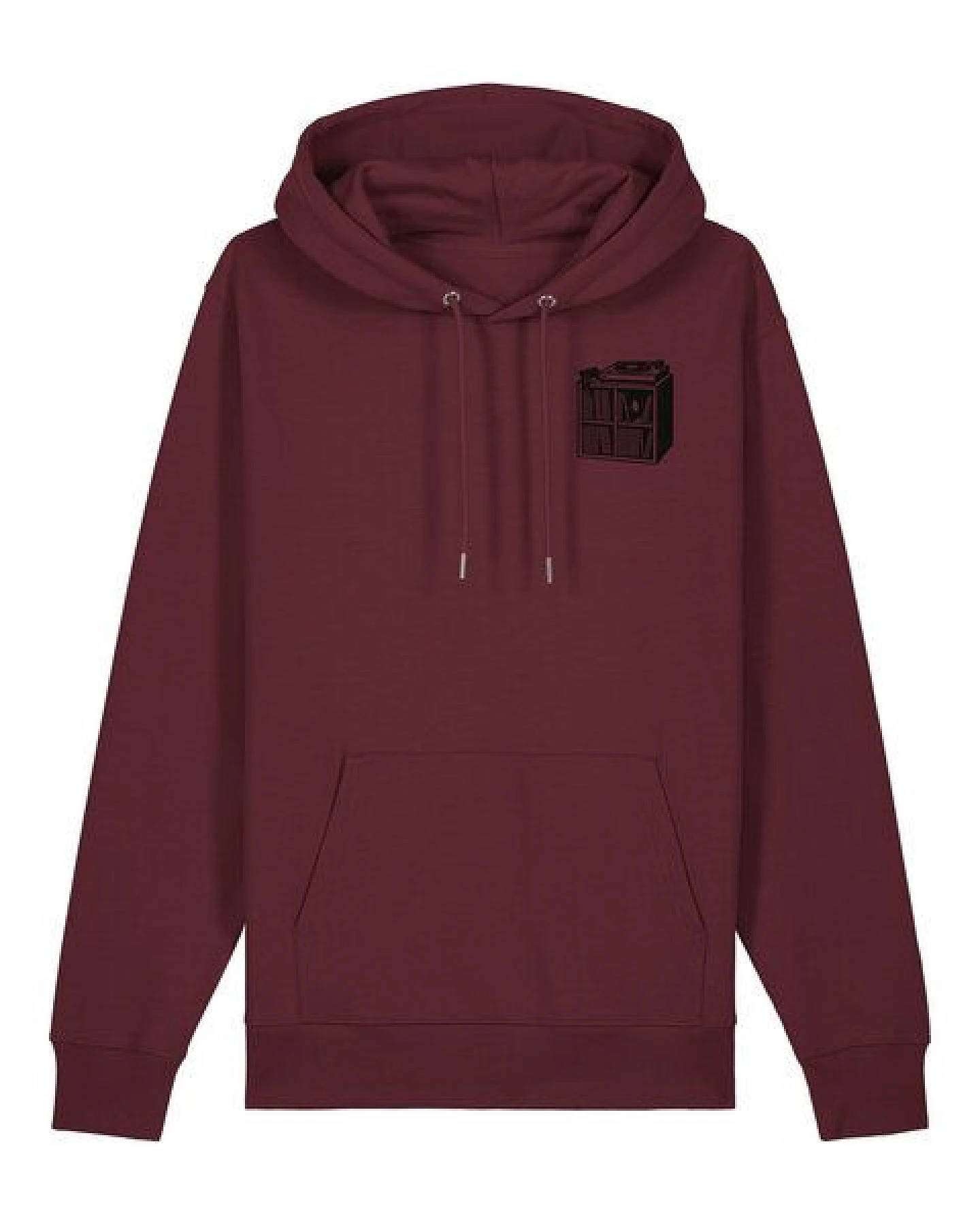 ilovemixtapes Unisex Bio Hoodie „Das kleine Schallplattenregal“ – Fair Wear, Musik-Motiv mit Plattenspieler, nachhaltig produziert – Ansicht 3