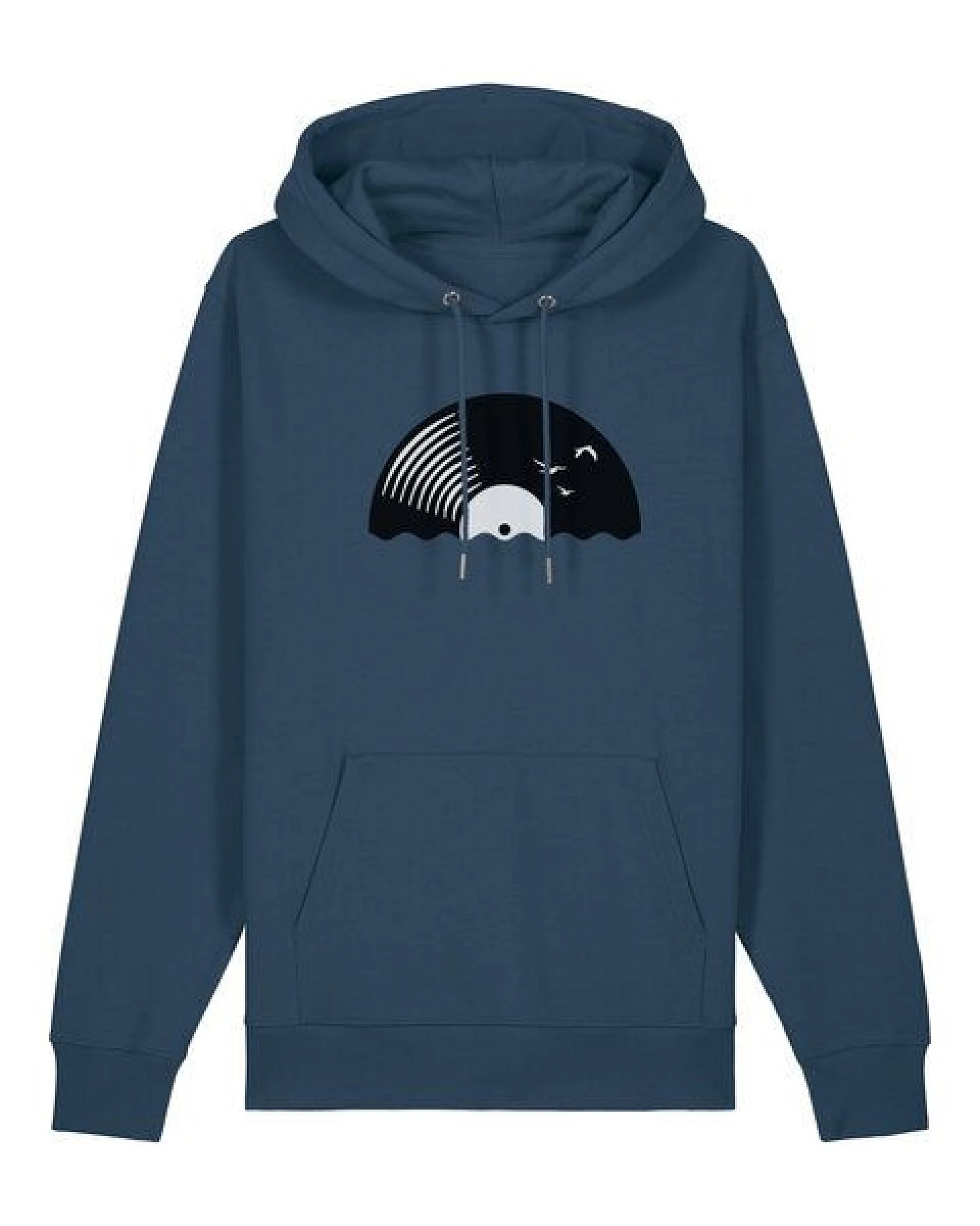 ilovemixtapes Unisex Hoodie „Vinyl Sun“ aus 100 % Bio-Baumwolle – Fair produziert mit Schallplatten-Motiv – Ansicht 3