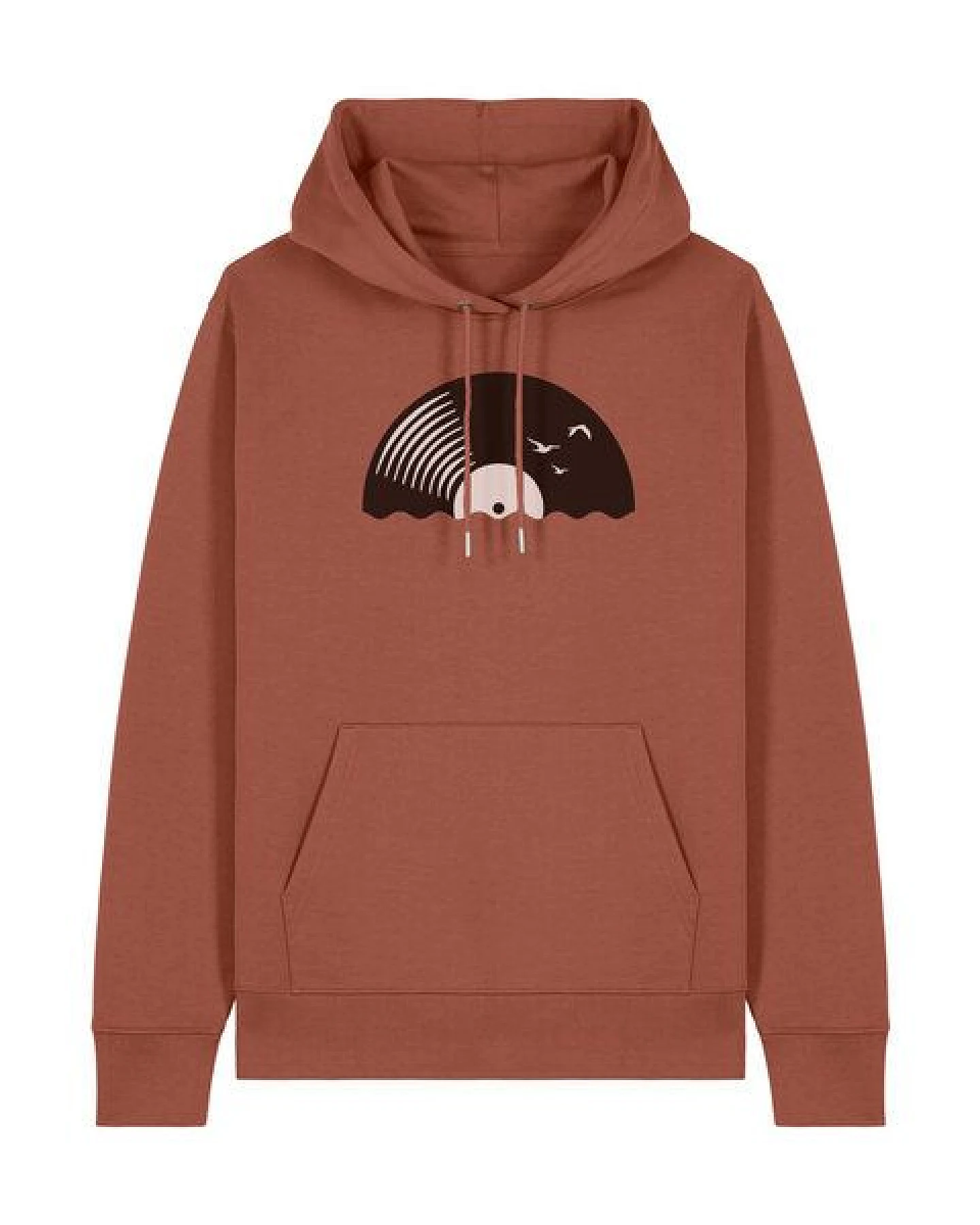 ilovemixtapes Unisex Hoodie „Vinyl Sun“ aus 100 % Bio-Baumwolle – Fair produziert mit Schallplatten-Motiv – Ansicht 4