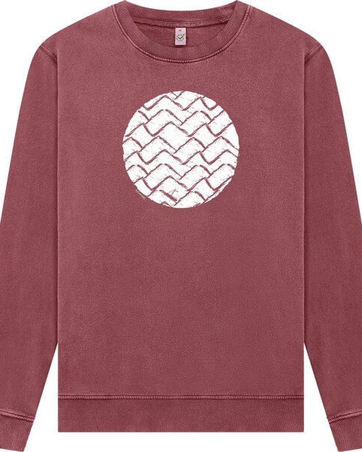 ilovemixtapes Wellen im Kreis – Handbedrucktes Unisex Sweatshirt aus Bio-Baumwolle – Ansicht 2