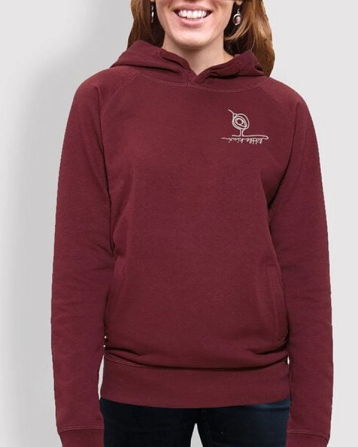 little kiwi Damen Hoodie, "Kleiner Kiwi", Burgundy