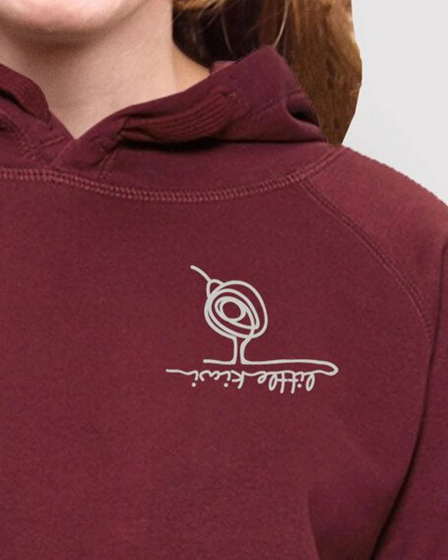 little kiwi Damen Hoodie, "Kleiner Kiwi", Burgundy – Ansicht 2