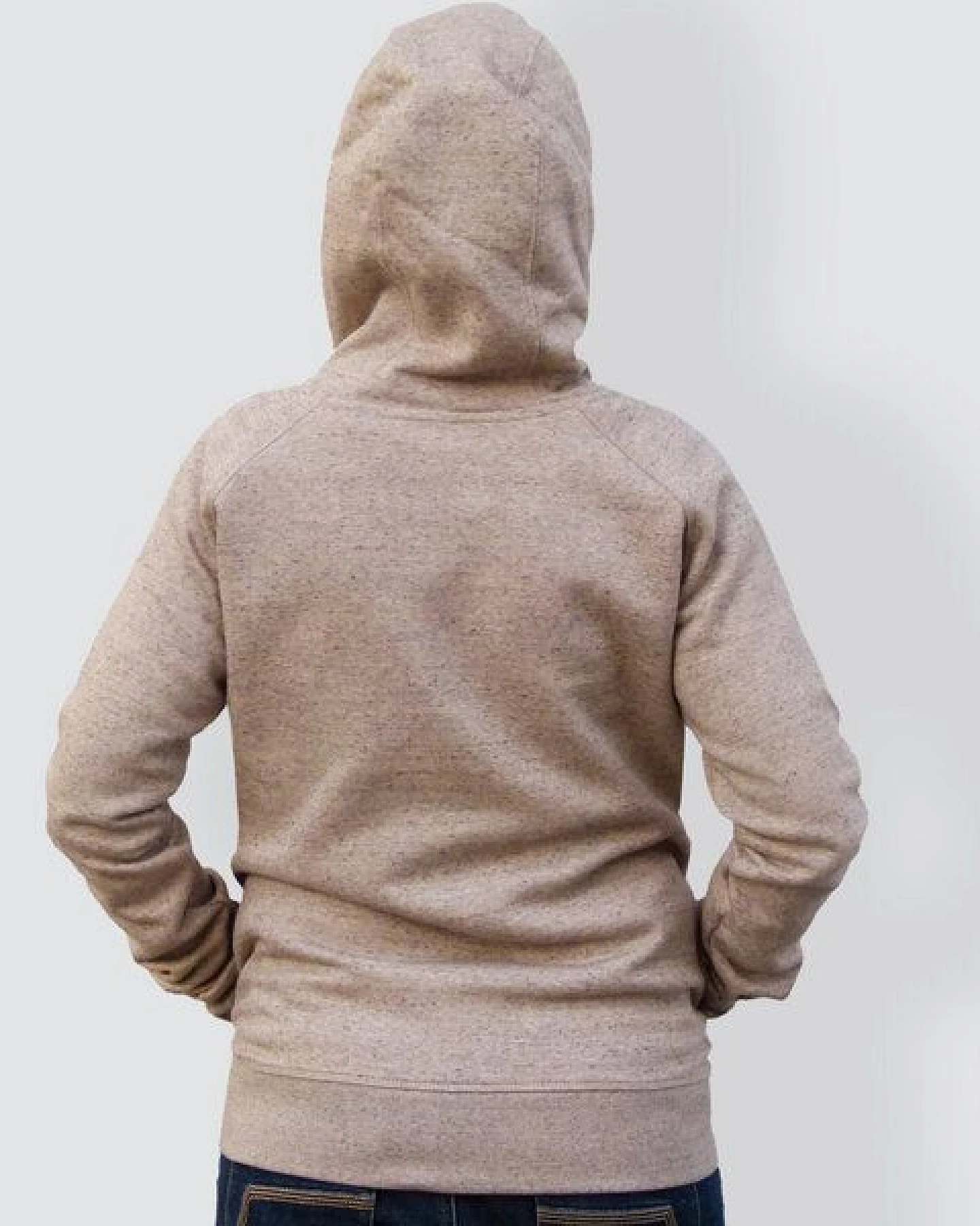 little kiwi Damen Hoodie, "Libelle", Sandfarbe – Ansicht 2