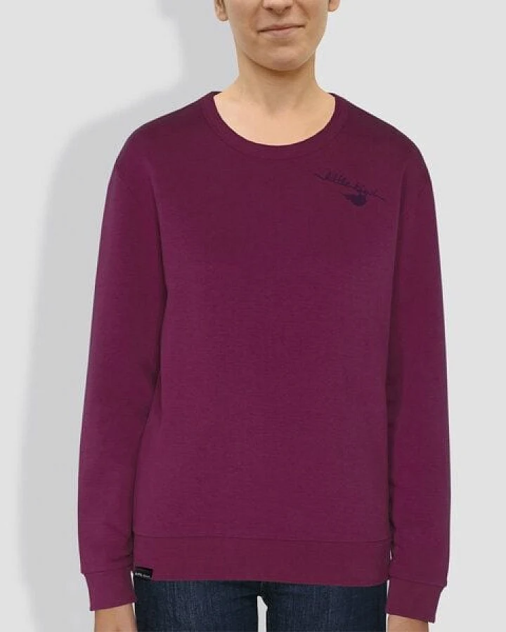little kiwi Damen Sweater, "Kiwi verkehrt", Purple LED
