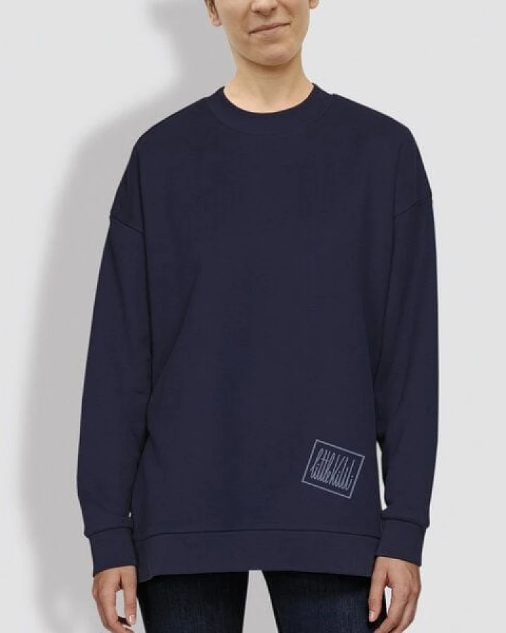 little kiwi Damen Sweater, "Kurz und gut", Blau - Navy