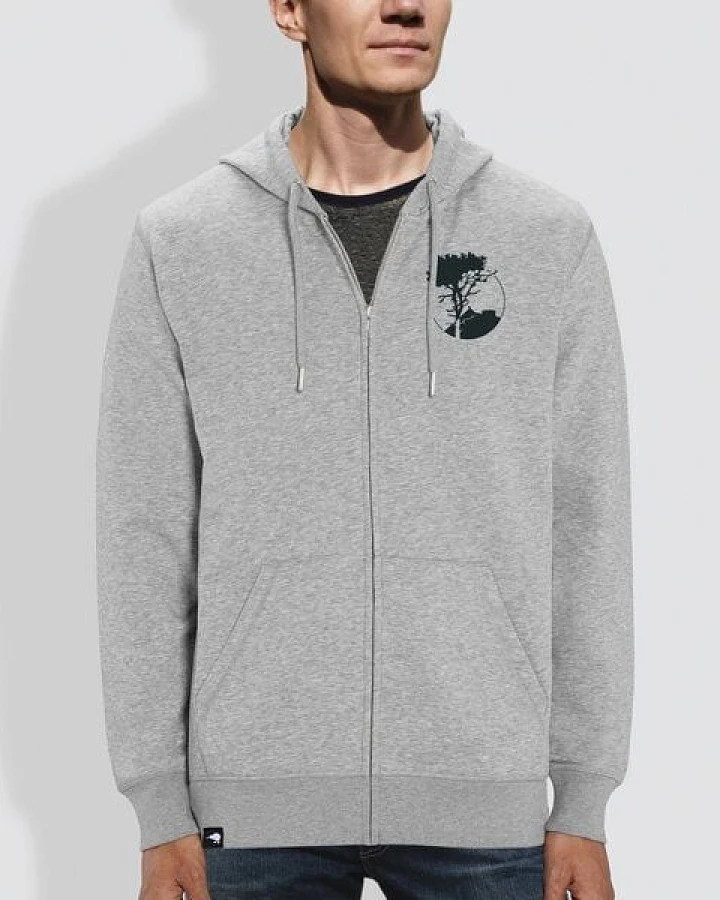 little kiwi Herren Hoodie, "Auf der Spitze", Heather Grey