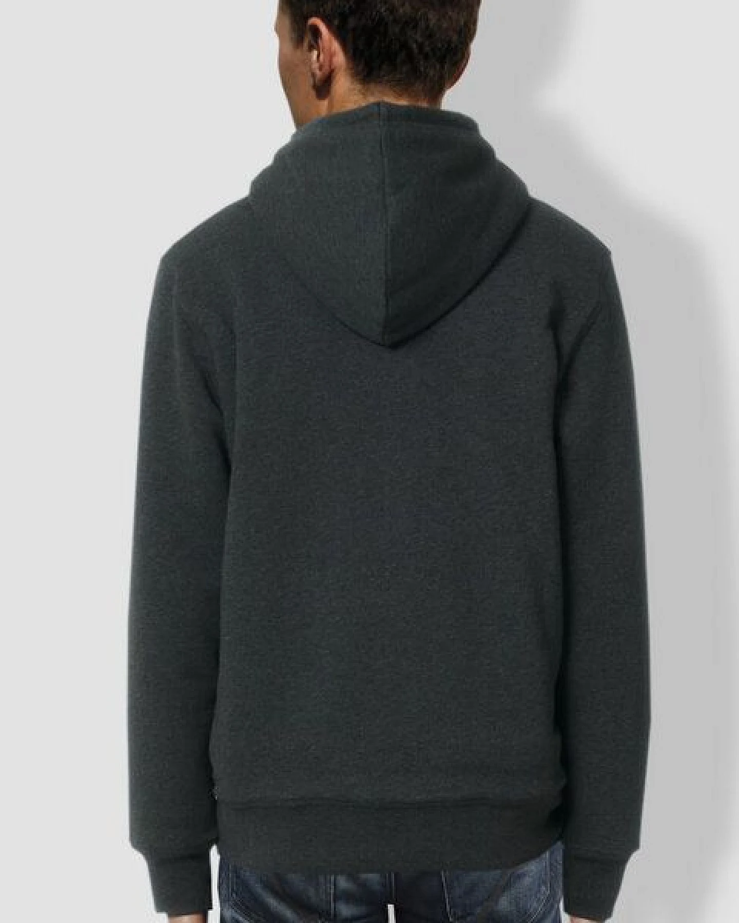 little kiwi Herren Hoodie, "Eingerahmt", Dark Heather Grey – Ansicht 2