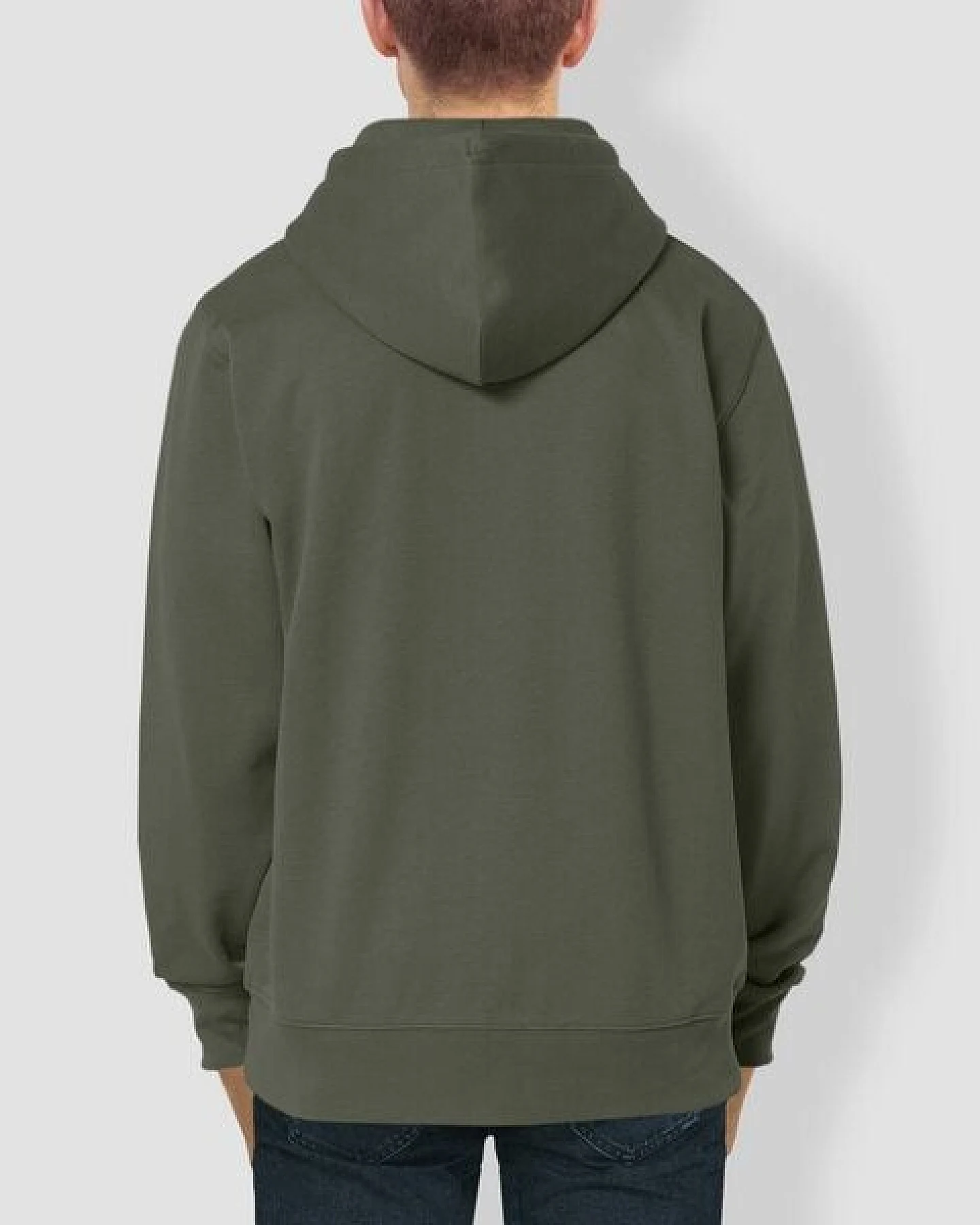 little kiwi Herren Hoodie, "Kleiner Kiwi", Khaki – Ansicht 4