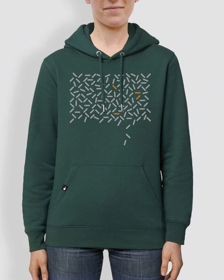 little kiwi Unisex Hoodie, "Bewegung", Glazed Green
