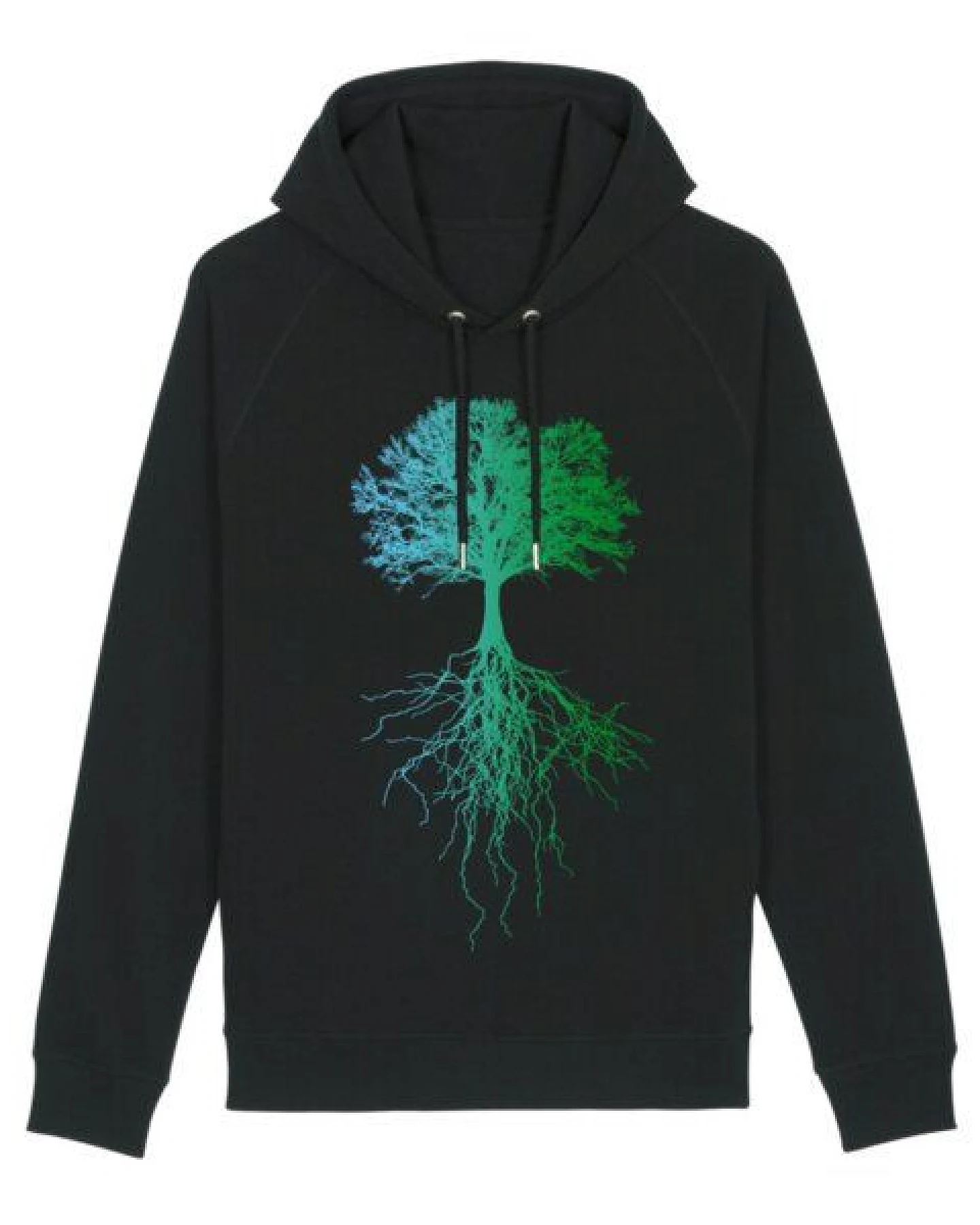 roots of compassion Hoodie "Deep Roots" Baum bio & fair & vegan - gerader Schnitt - Kapuzenpullover, Wurzeln, Natur, Umwelt – Ansicht 2
