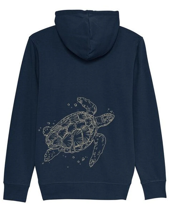 roots of compassion Kapuzenjacke "Schildkröte" bio & fair & vegan - Pulli, Tiere, Natur, Meer, Ocean, Beach