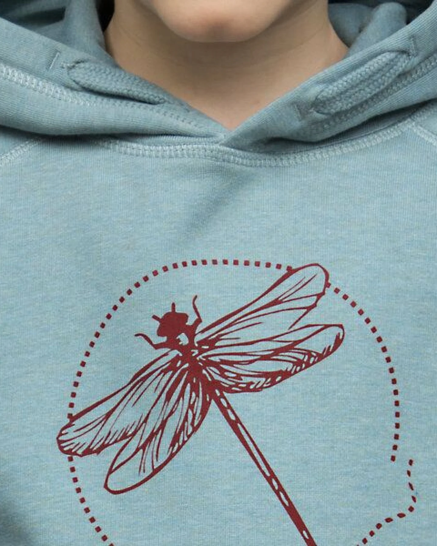 little kiwi Kinder Hoodie, "Libelle", Eucalyptus – Ansicht 2