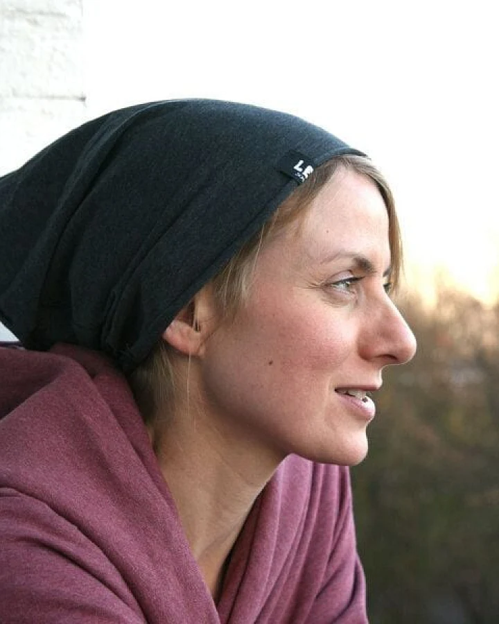 Lena Schokolade Beanie-Mütze - anthrazit meliert