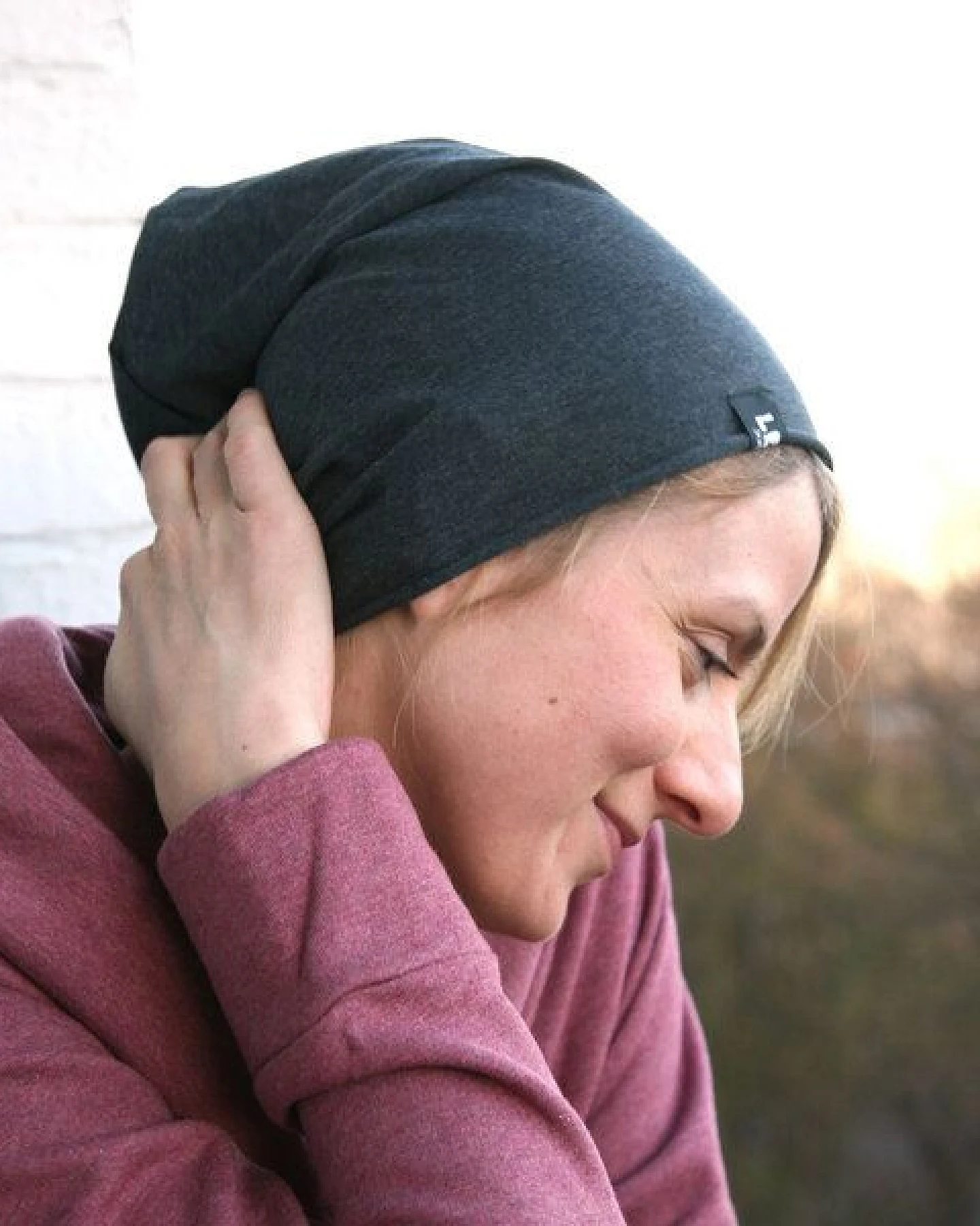 Lena Schokolade Beanie-Mütze - anthrazit meliert – Ansicht 3