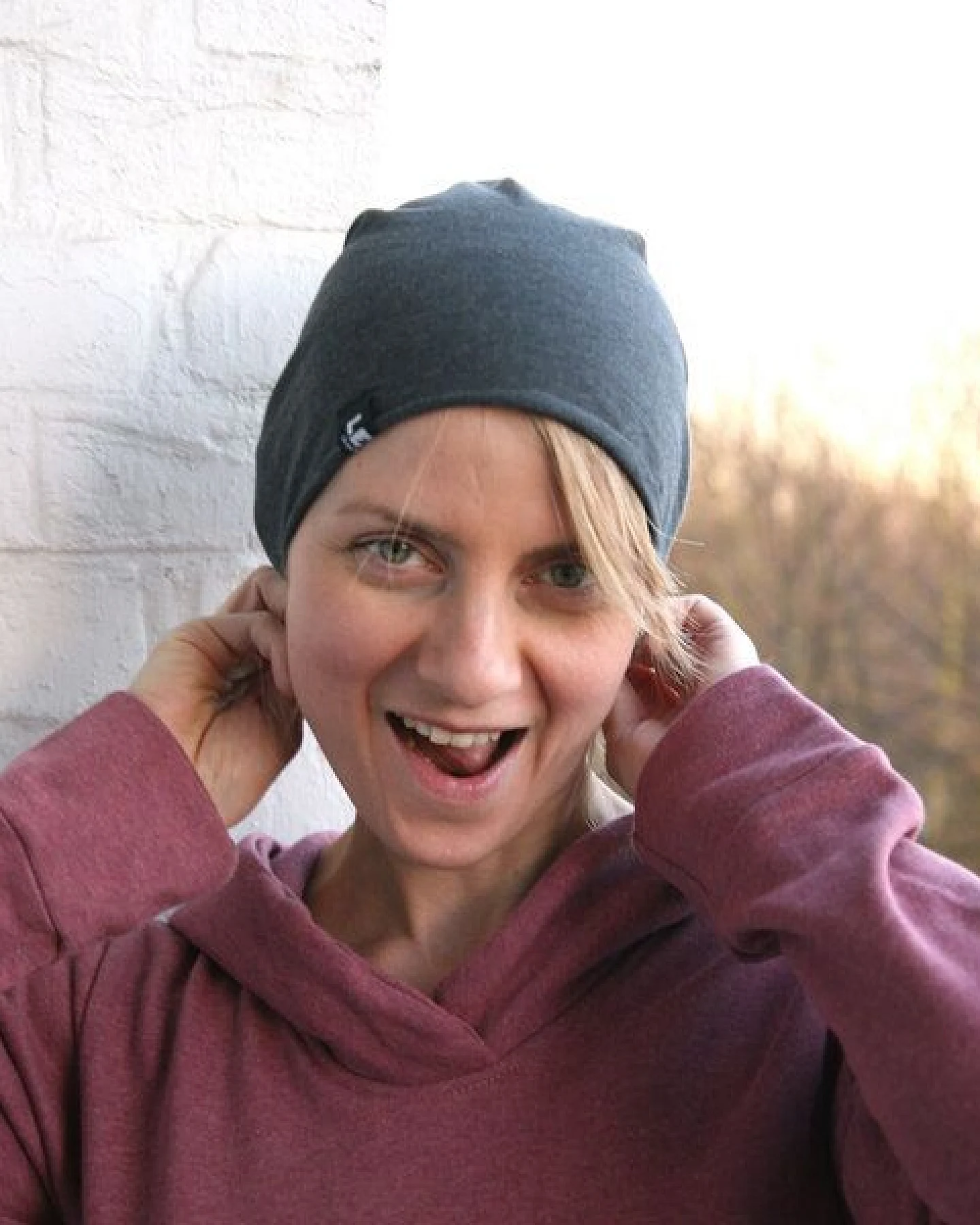 Lena Schokolade Beanie-Mütze - anthrazit meliert – Ansicht 4