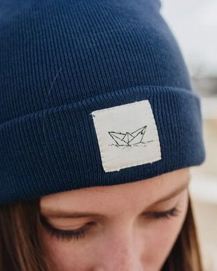 ilovemixtapes Paperboat Beanie Biobaumwolle / Made in EU dark denim