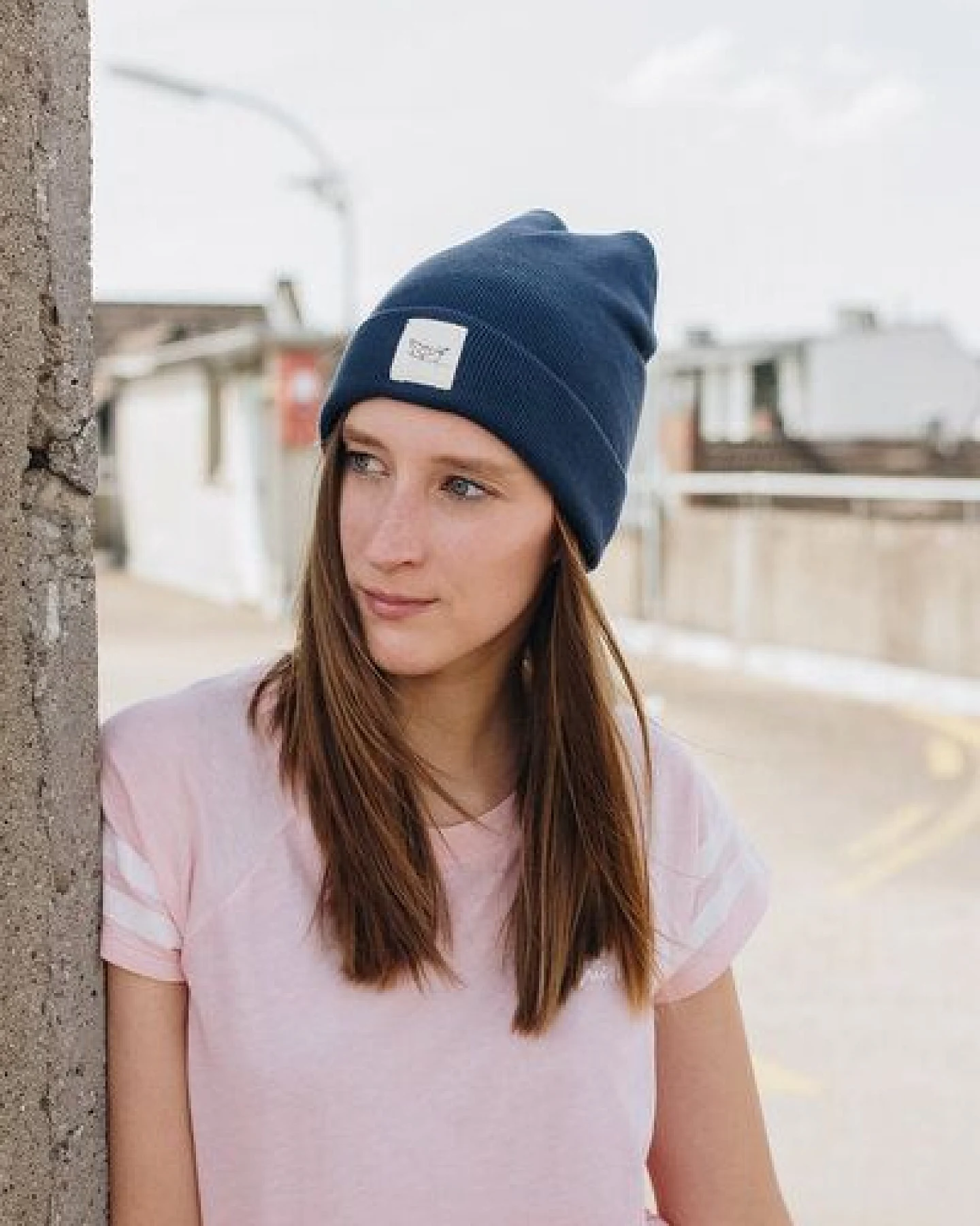 ilovemixtapes Paperboat Beanie Biobaumwolle / Made in EU dark denim – Ansicht 3