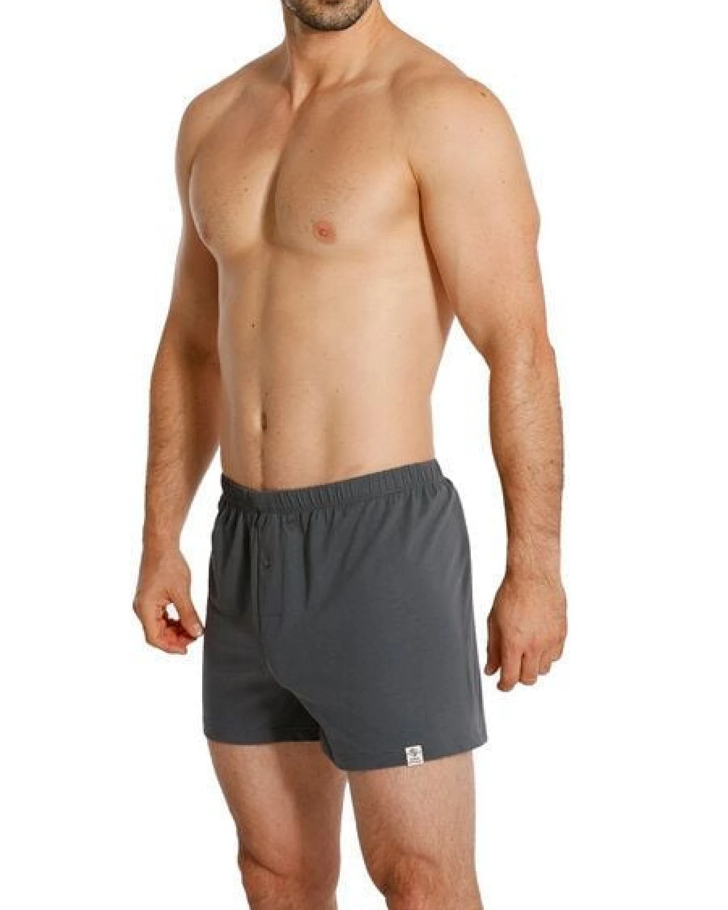 Haasis Bodywear Herren Jersey Boxer, mit Knopfleiste, 2er Pack, Single-Jersey – Ansicht 4