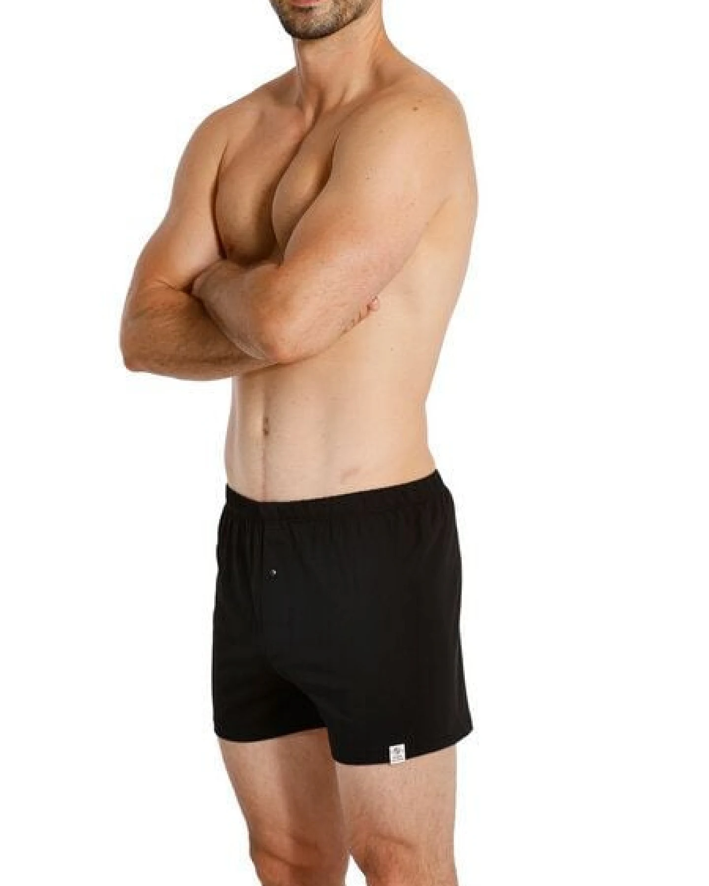 Haasis Bodywear Herren Jersey Boxer, mit Knopfleiste, 2er Pack, Single-Jersey – Ansicht 4