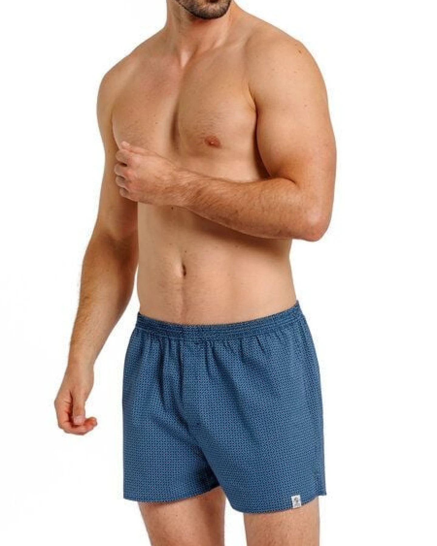 Haasis Bodywear Herren Web-Boxer Print, verdeckte Knopfleiste, 2er Pack – Ansicht 4