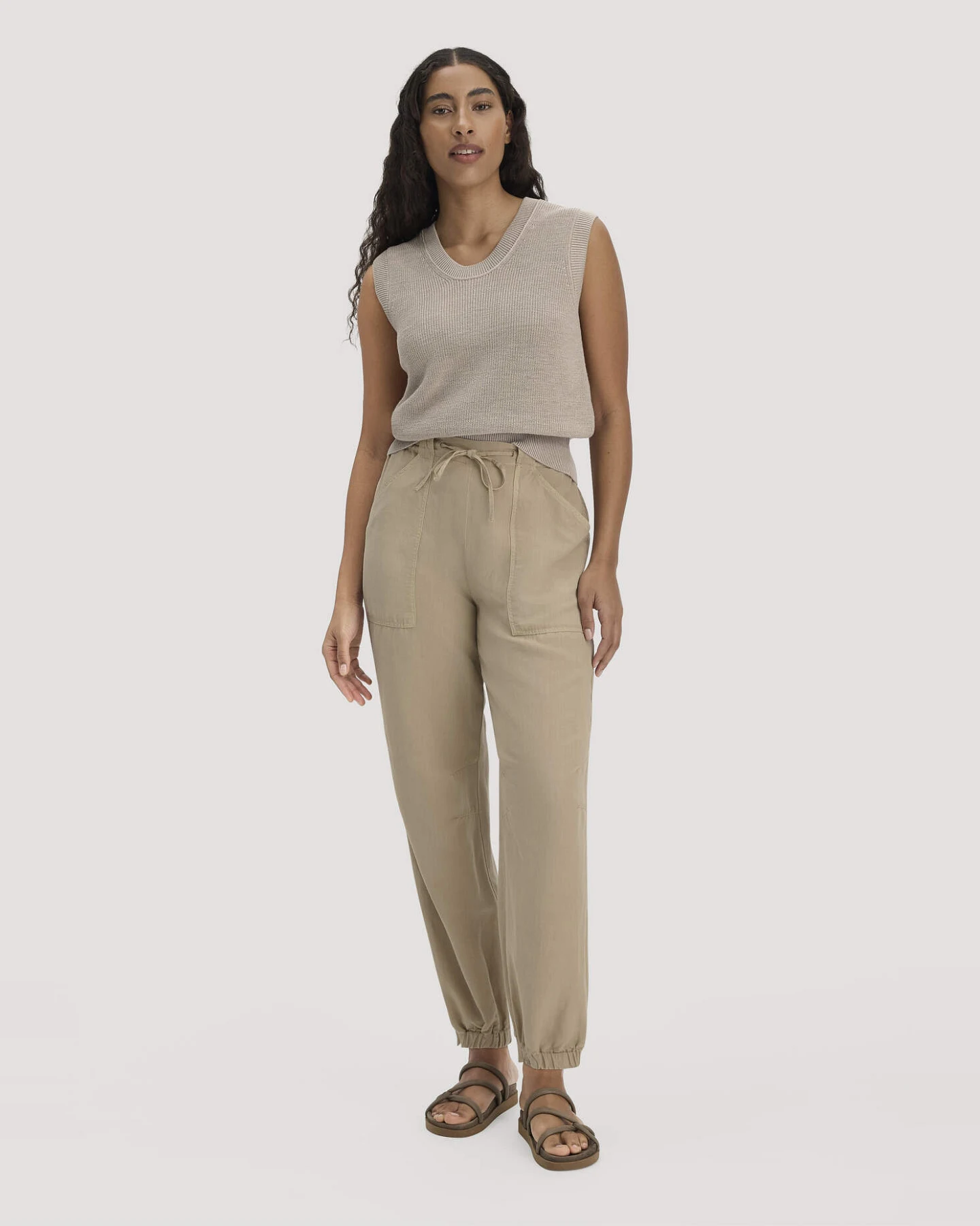 hessnatur Damen Strick Top Regular aus Bio-Baumwolle - beige - Größe XS – Ansicht 2