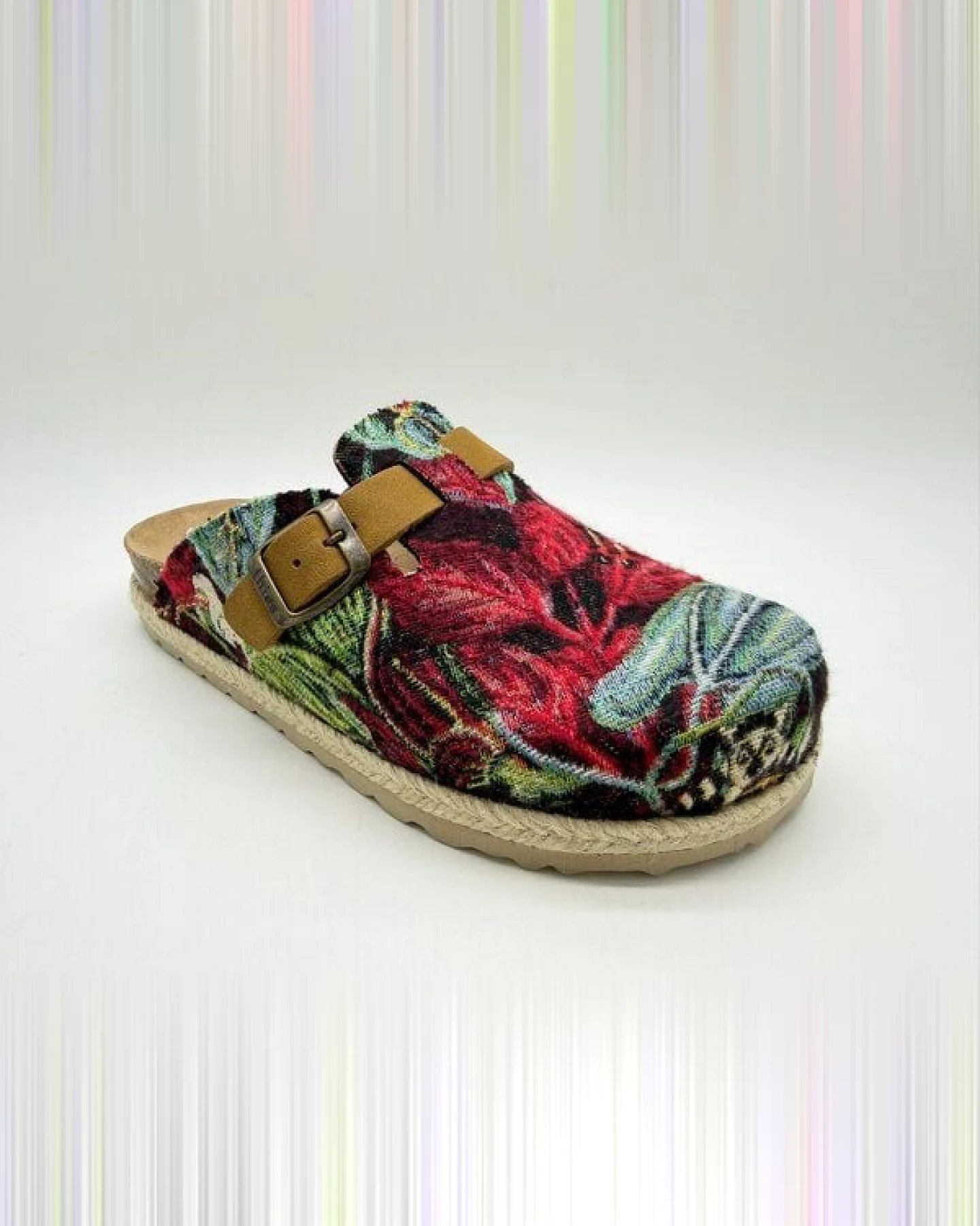 Vegane thies ® Rec Jungle Clogs aus rec. PES mit Dschungelmotiv – Ansicht 3