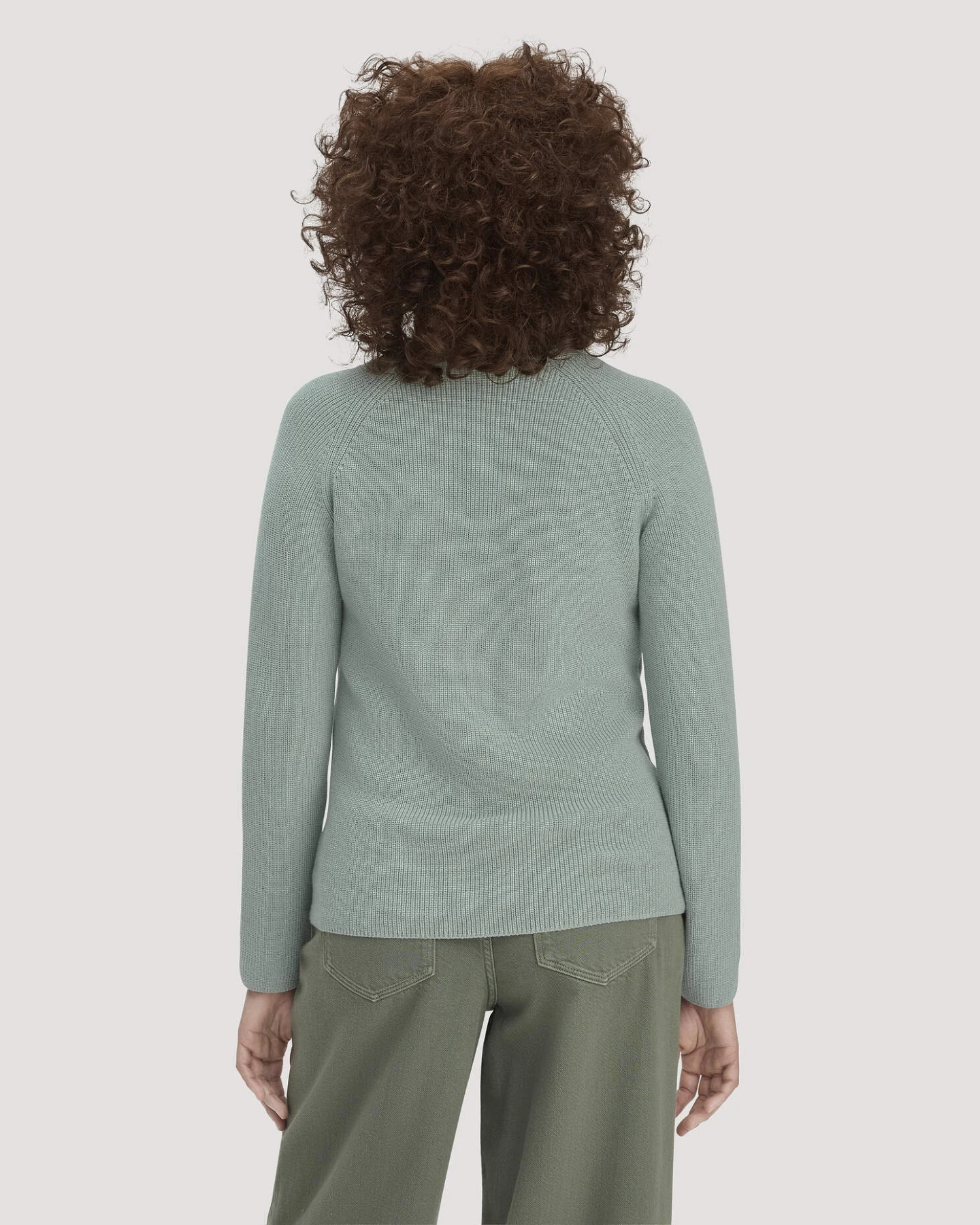 hessnatur Damen Strick Pullover Regular aus Bio-Baumwolle - grün - Größe S – Ansicht 3