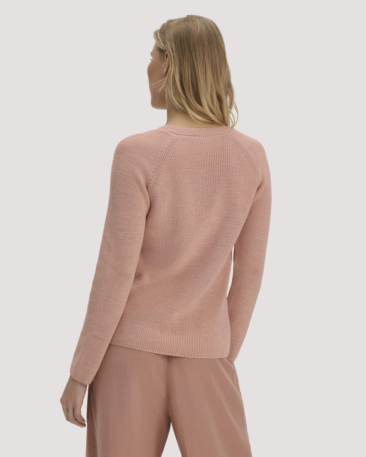 hessnatur Damen Strick Pullover Regular aus Bio-Baumwolle - rosa - Größe M – Ansicht 3