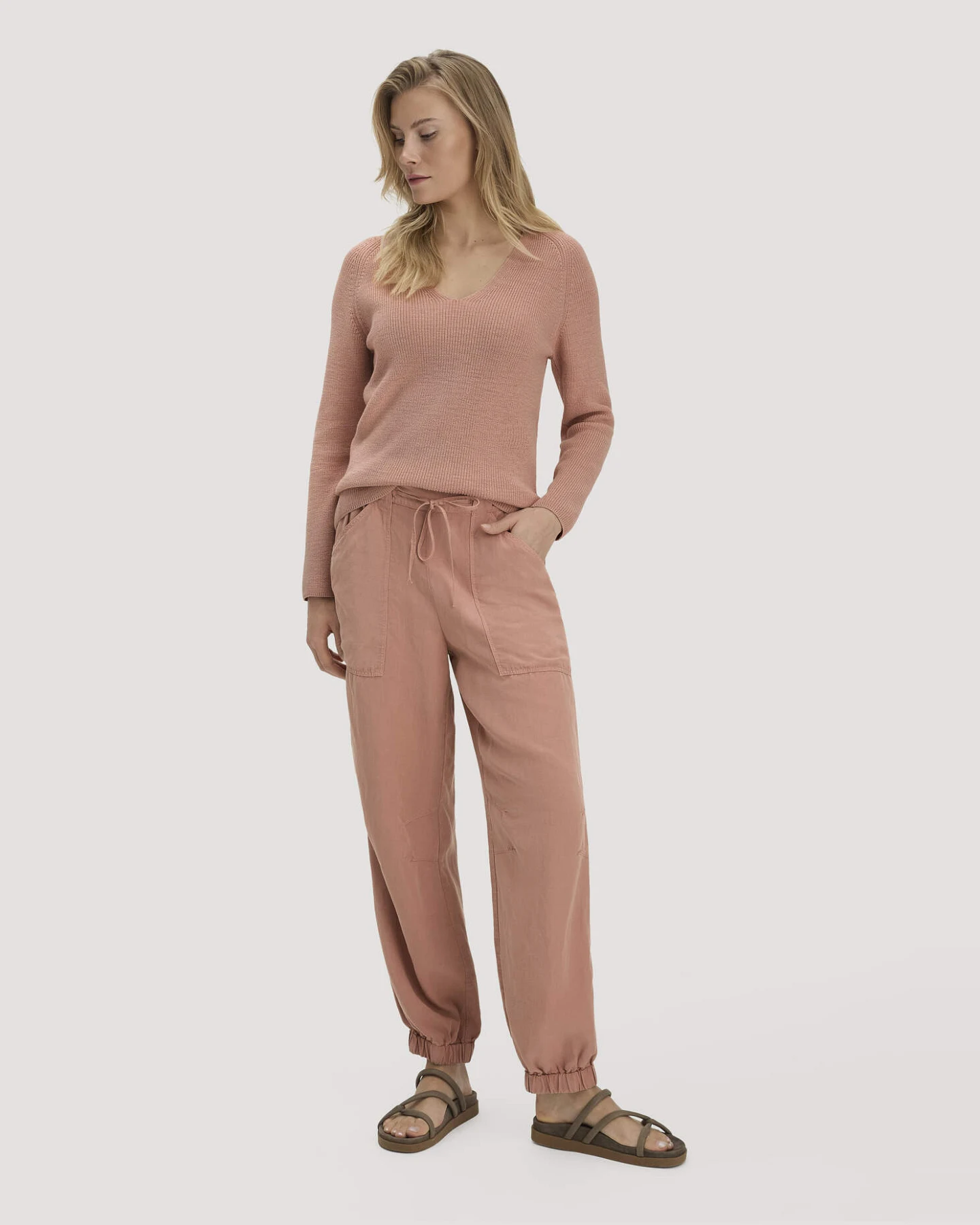 hessnatur Damen Strick Pullover Regular aus Bio-Baumwolle - rosa - Größe S – Ansicht 2