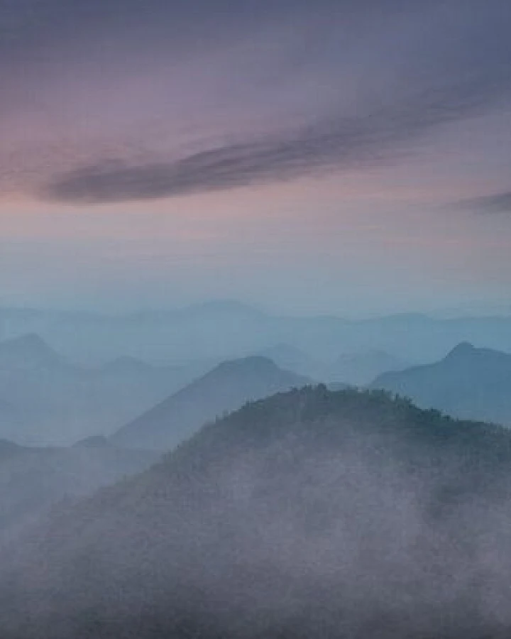 Photocircle Poster / Leinwandbild - Blue Hour in Moganshan