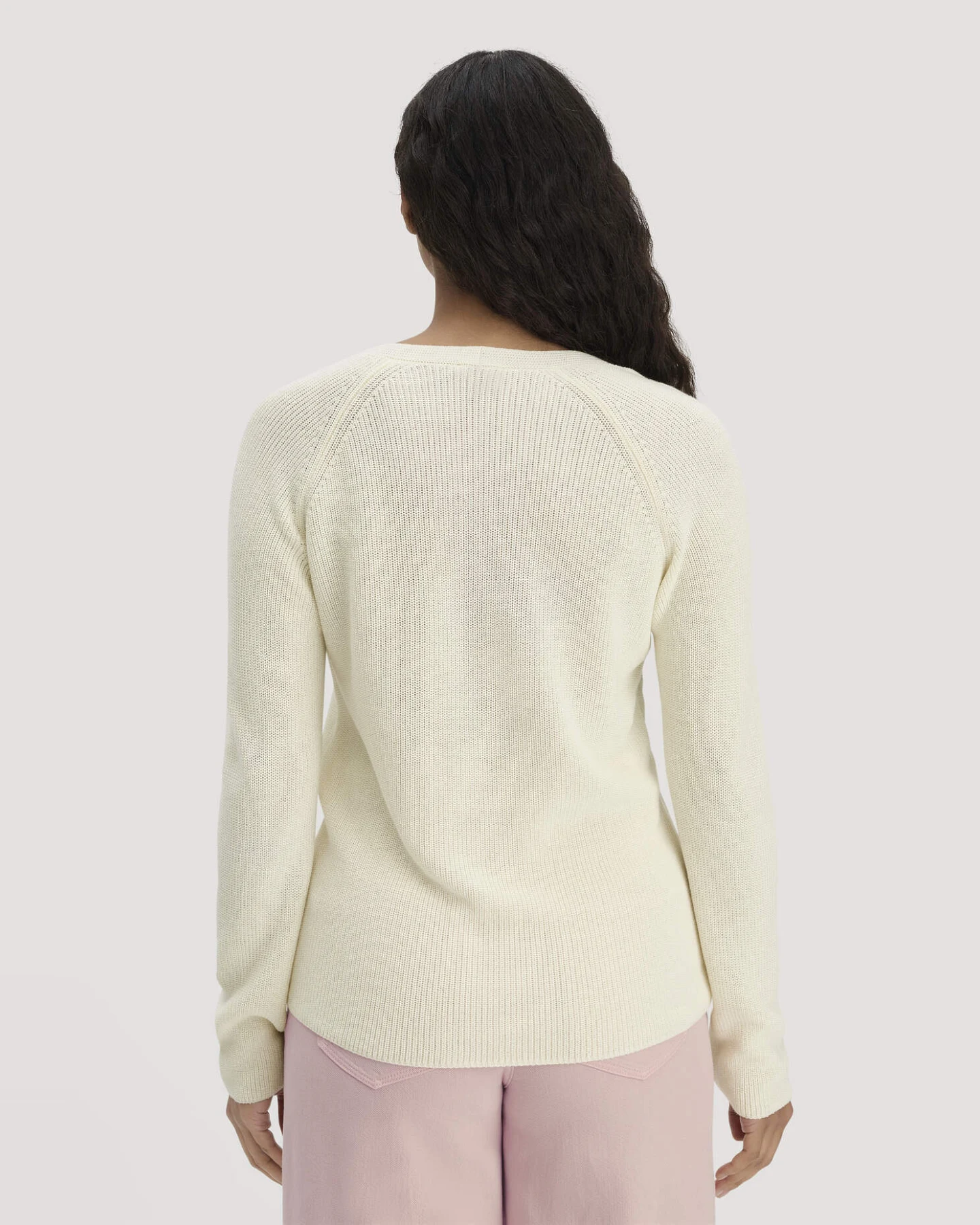hessnatur Damen Strick Pullover Regular aus Bio-Baumwolle - beige - Größe XXL – Ansicht 3