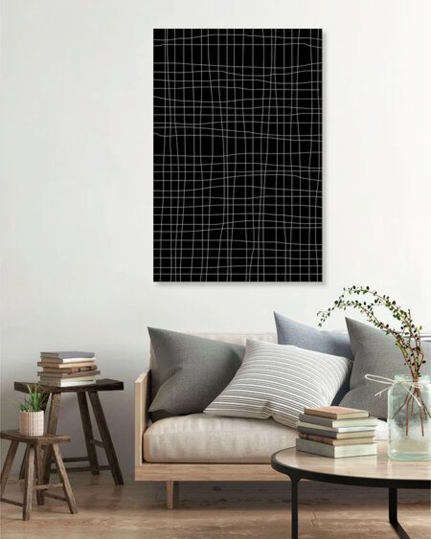 Photocircle Poster / Leinwandbild - Grid Black – Ansicht 2