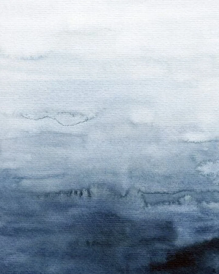 Photocircle Poster / Leinwandbild - Indigo Abstract Painting