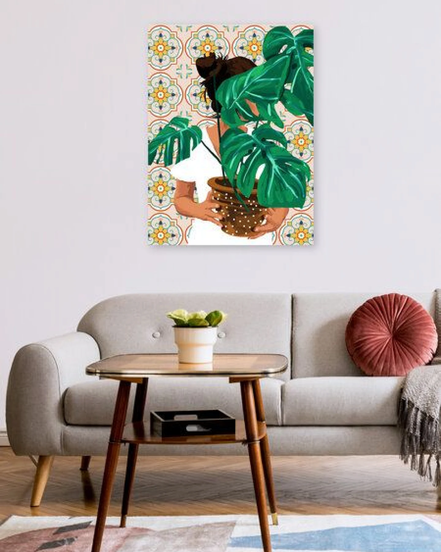 Photocircle Poster / Leinwandbild - Monstera Plant Lady – Ansicht 2